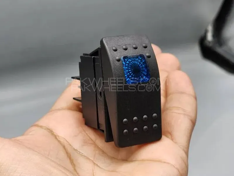 Universal Rocker Switch Button LED Light Lamp 4pin Switch 1 Pc Blue Image-1