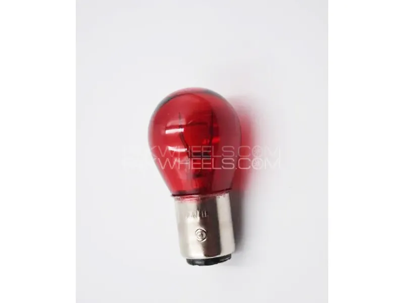 2Pc  Red Color Double Point  1016 S25 12V Back Bulb For Motorcycle & Car  Image-1