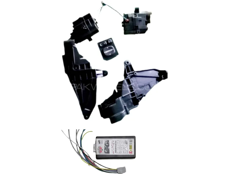 Toyota Corolla 2012-14 Side Mirrors Auto Folding Complete kit with Remote ON/OFF Feature Image-1