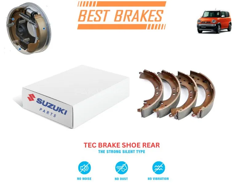 Suzuki Huslter 2014-2020 TEC Rear Brake Shoes - High Quality Brake Parts Image-1