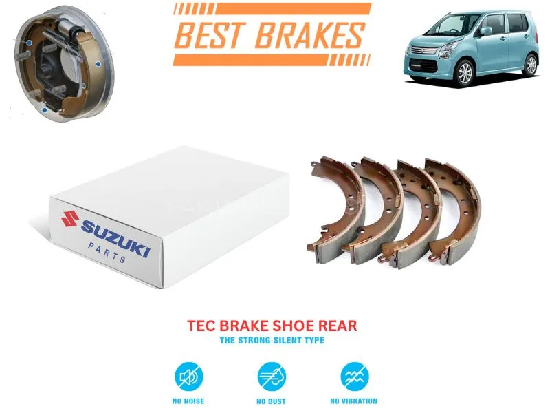 Suzuki Wagon R Japan Assembled TEC Rear Brake Shoes - High Quality Brake Parts Image-1