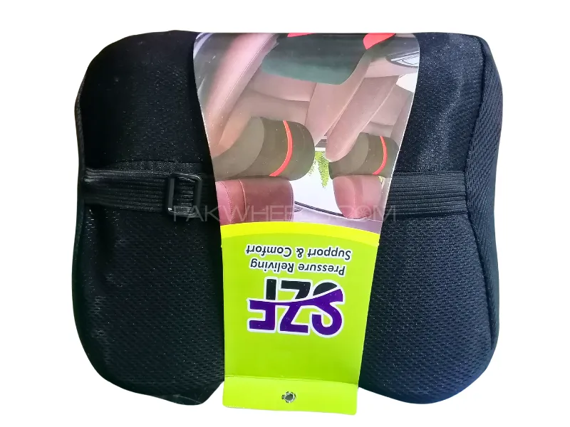 Neck Rest Pillow Cushion | No Neck Pain When Driving | Breathable | Black - 1Pair Neck Rest Pillow Cushion | No Neck Pain When Driving | Breathable | Black - 1Pair Image-5