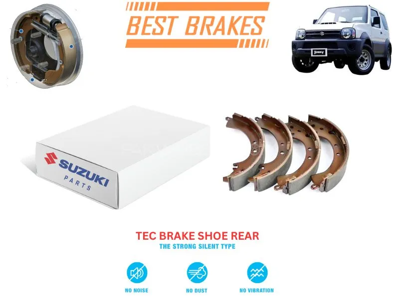 Suzuki Jimny 1300 cc TEC Rear Brake Shoes - High Quality Brake Parts Image-1
