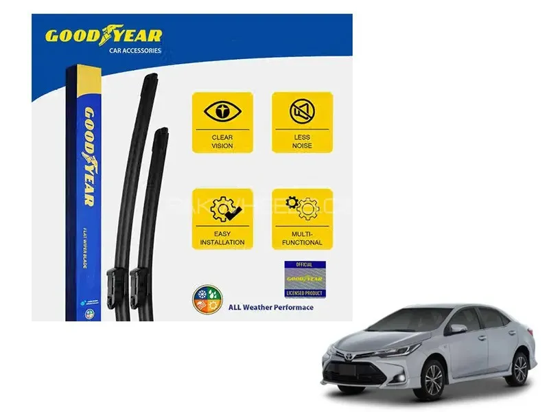 Goodyear Car Flat Wiper Blades For Toyota Corolla 2013-2018 Silicone Blades Steak Free Anti Scratch Image-1