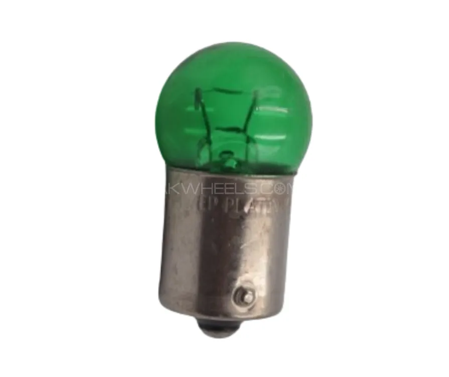 2Pc Green Indicator bulb G18 For motorcycle and car 12V Image-1