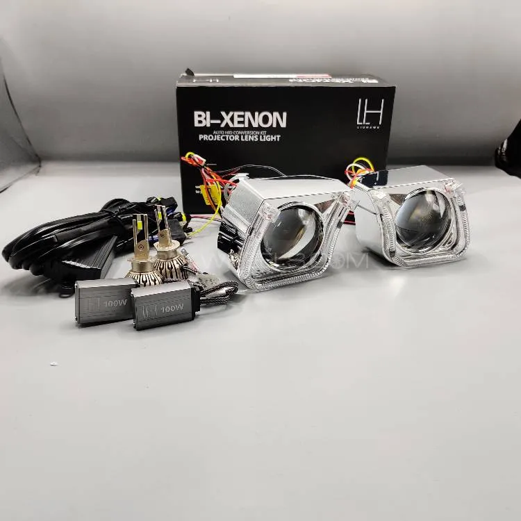 LIUHAWK Bi Xenon Projector DRL+Indicator Mini Eye Style 55 Watt SMD Complete Set White - Yellow Image-1