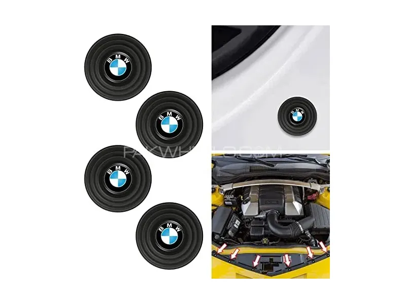 Universal BMW Car Door Shock Absorber Gasket Anti-Collision Buffer Pads 4 Pc Image-1