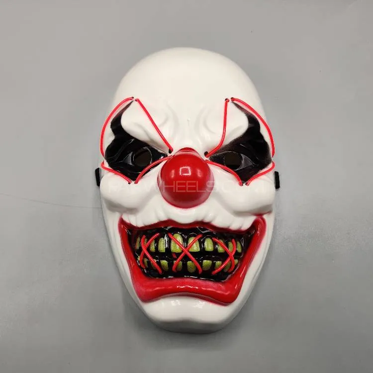 Universal Neon Halloween Mask, Led Purge Mask 3 Lighting Modes For Costplay 1 Pc(Pink) Image-1
