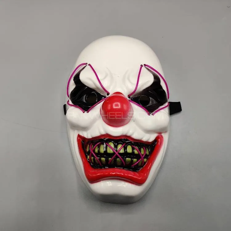 Universal Neon Halloween Mask, Led Purge Mask 3 Lighting Modes For Costplay 1 Pc(Purple) Image-1