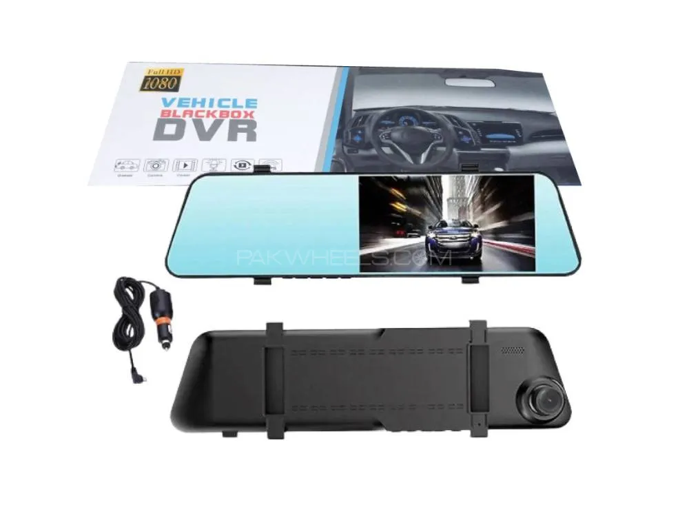 Black Box Mirror DVR  Dashcam DVR Car Recorder Rearview Mirror Recorder Front And Back Camera Image-1